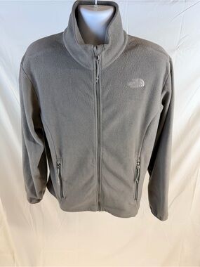 The North Face Men's Light Gray Full-Zip Fleece Jacket